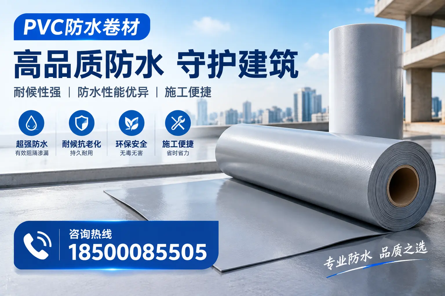 PVC防水卷材的防水效果评测，适合绥化的科学依据